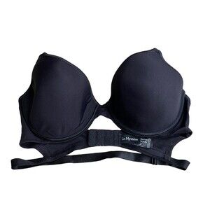 Le‎ Mystere 36D Convertible Low Back Strapless Bra Dos Nu Black
